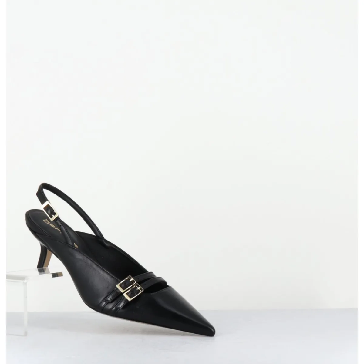 Chaussures^GARRICE LAB Escarpins bout pointu buckle slingback en cuir - DIRNA NAPPA NERO NOIR
