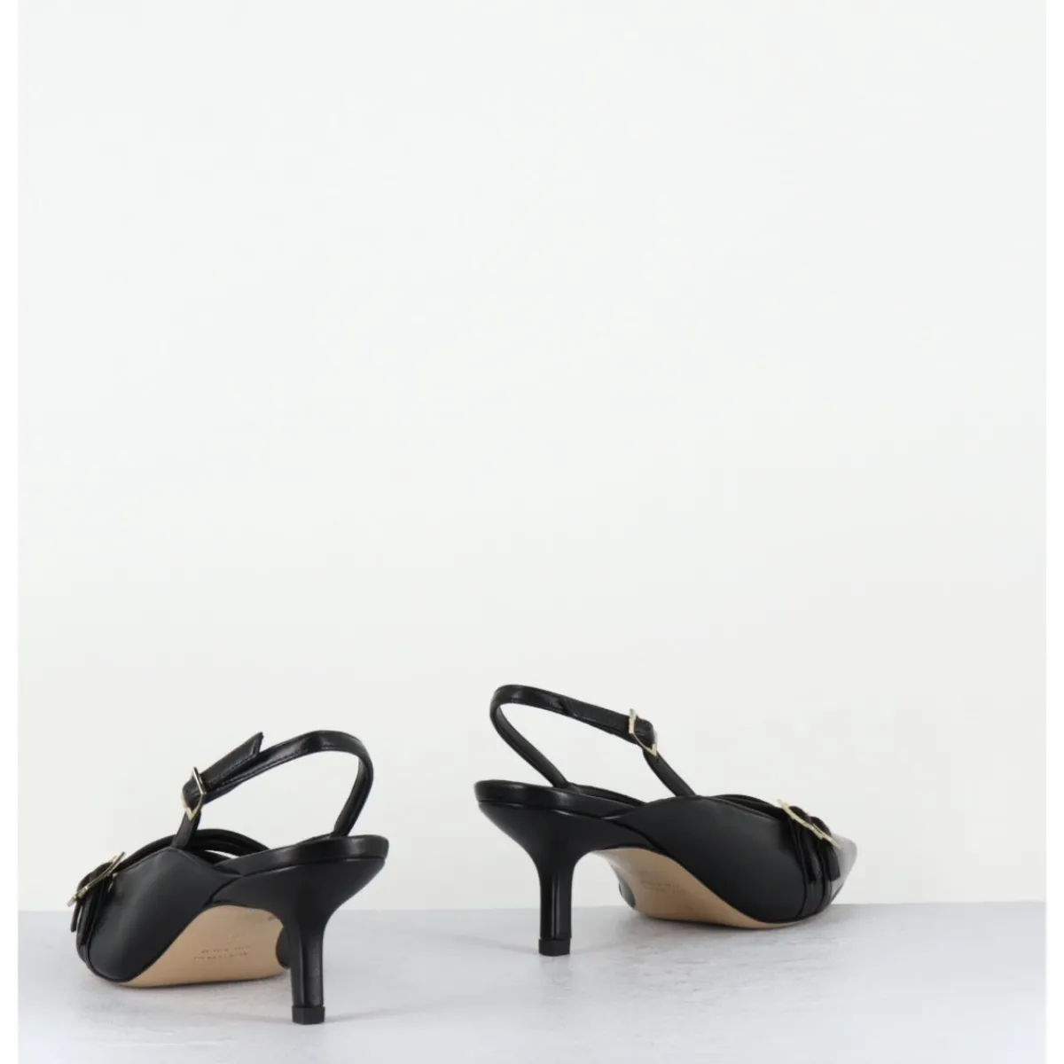 Chaussures^GARRICE LAB Escarpins bout pointu buckle slingback en cuir - DIRNA NAPPA NERO NOIR