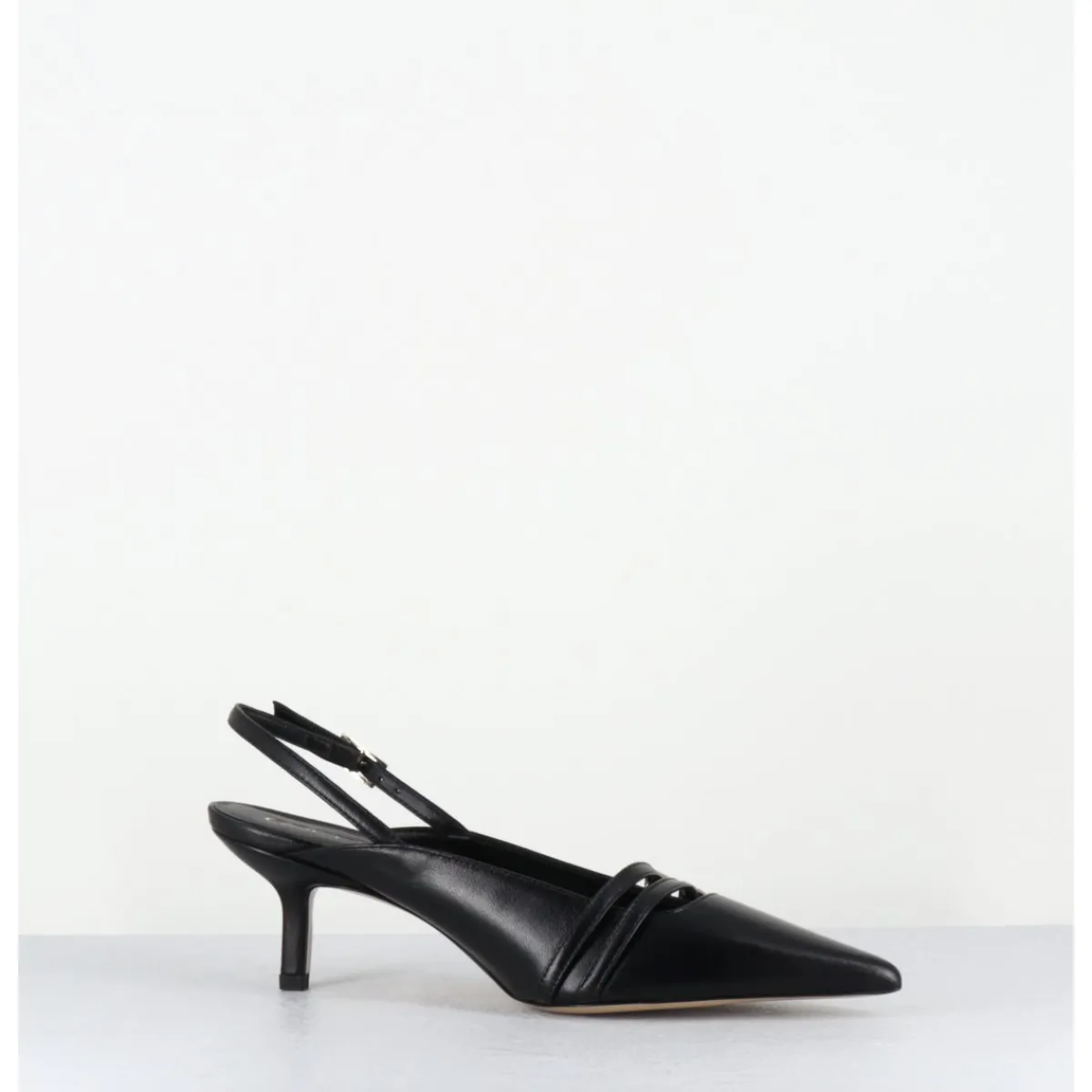 Chaussures^GARRICE LAB Escarpins bout pointu buckle slingback en cuir - DIRNA NAPPA NERO NOIR