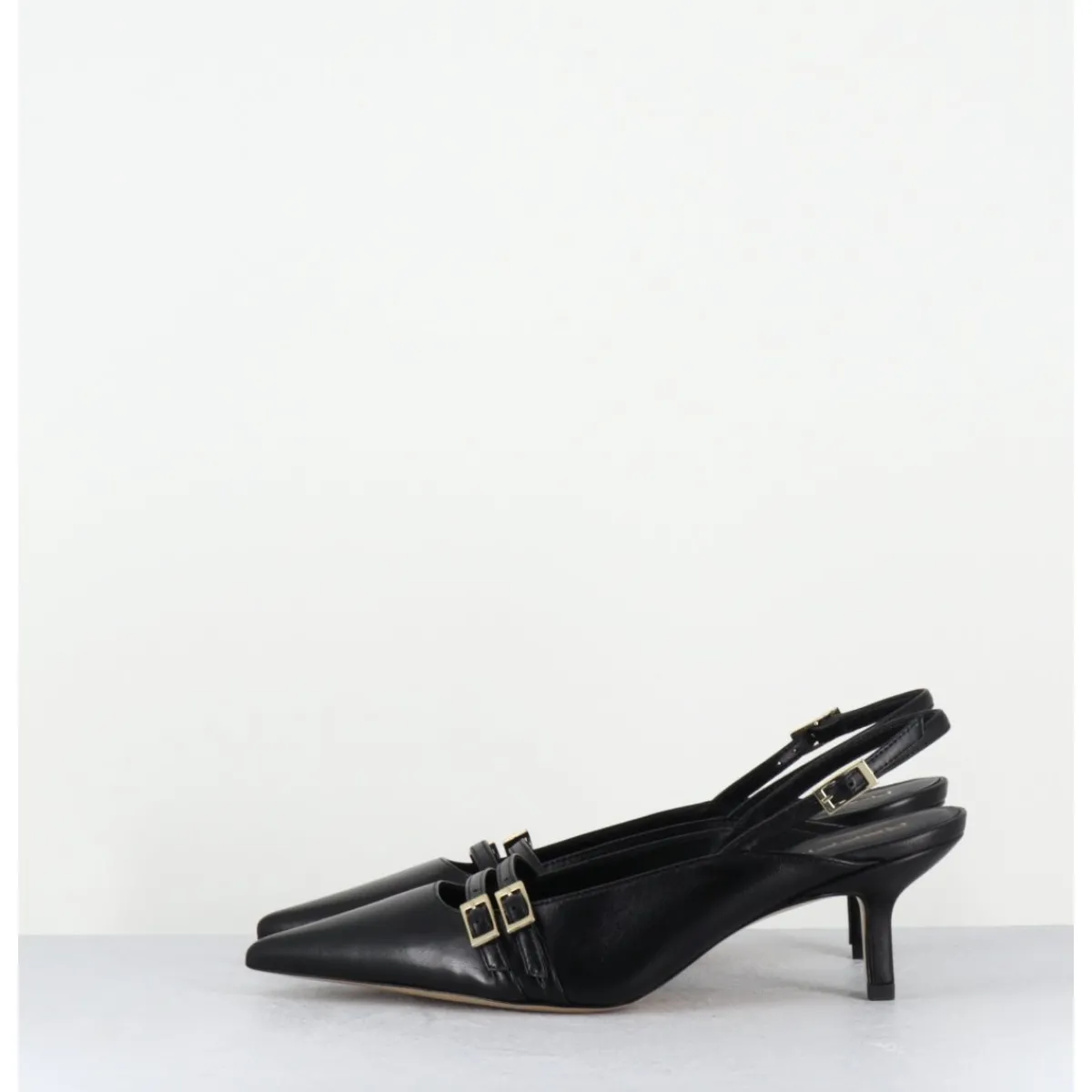 Chaussures^GARRICE LAB Escarpins bout pointu buckle slingback en cuir - DIRNA NAPPA NERO NOIR