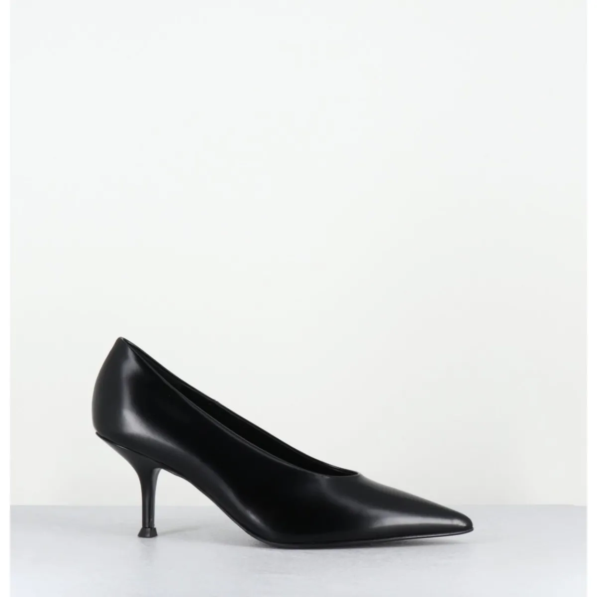 Chaussures^LELLA BALDI Escarpins bout pointu en cuir glacé - LT2434 LAREDO NERO NOIR