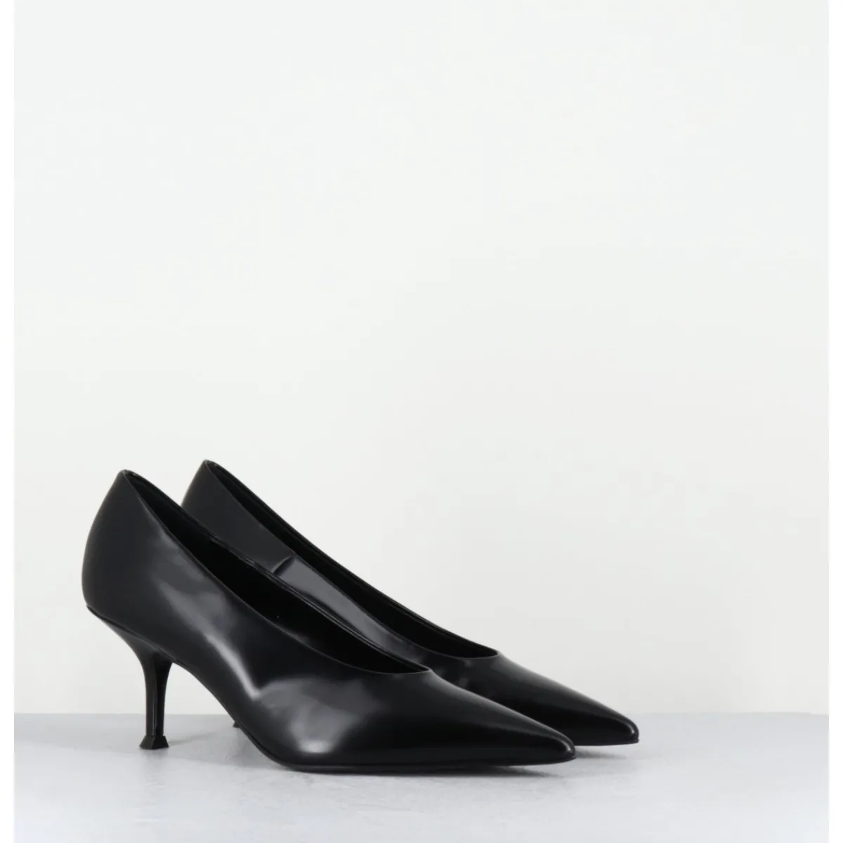 Chaussures^LELLA BALDI Escarpins bout pointu en cuir glacé - LT2434 LAREDO NERO NOIR