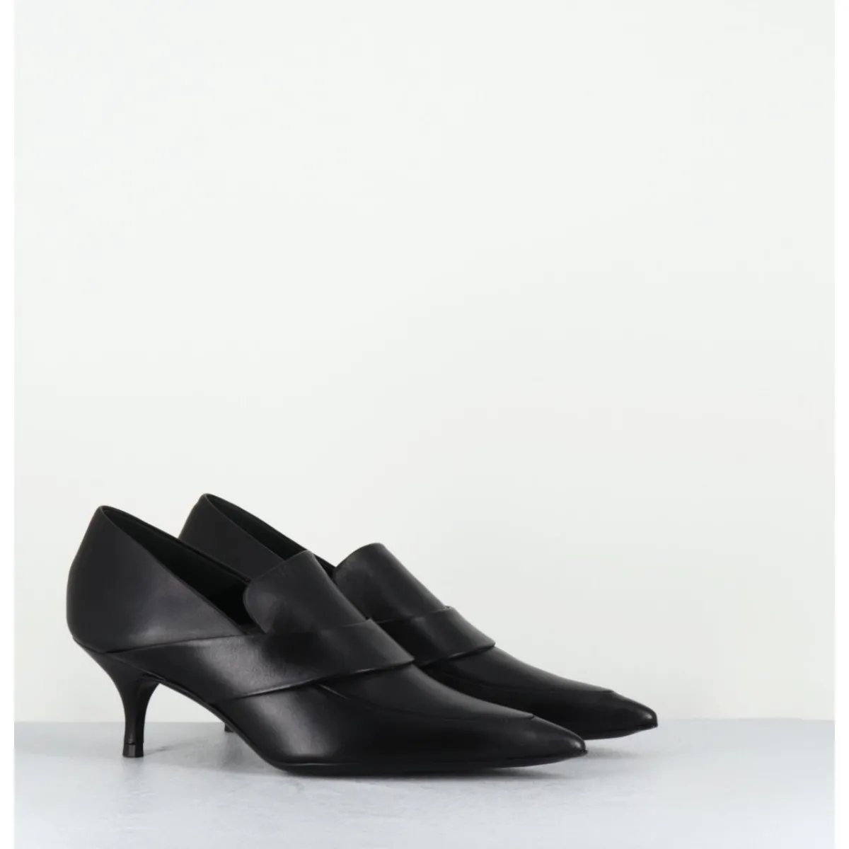 Mocassins | Chaussures^ROTTA Escarpins bout pointu petit talon en cuir ASHI NAPPA BLACK NOIR