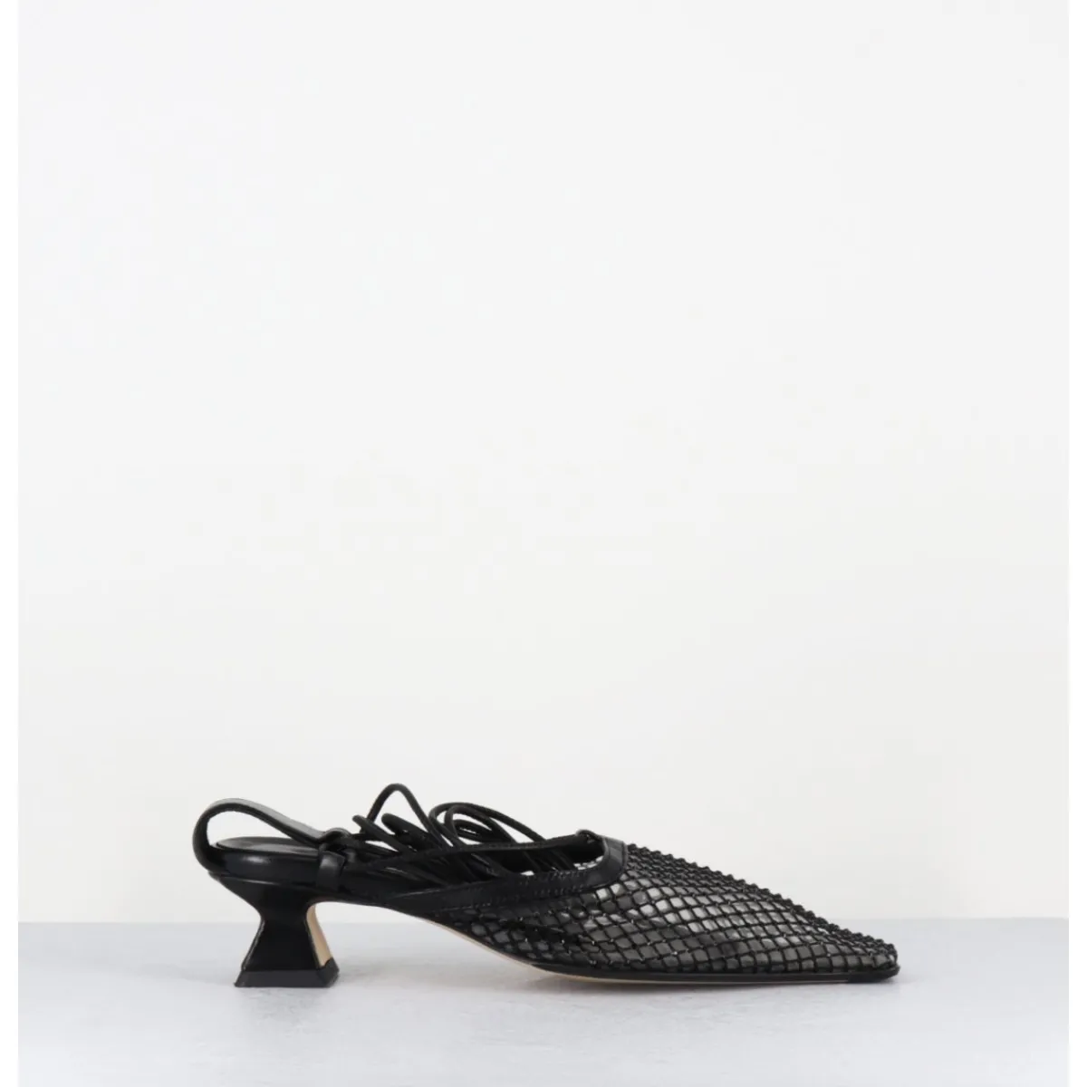 Chaussures^MIISTA Escarpins petit talon cuir et mesh - ANDES MESH SANDAL NOIR