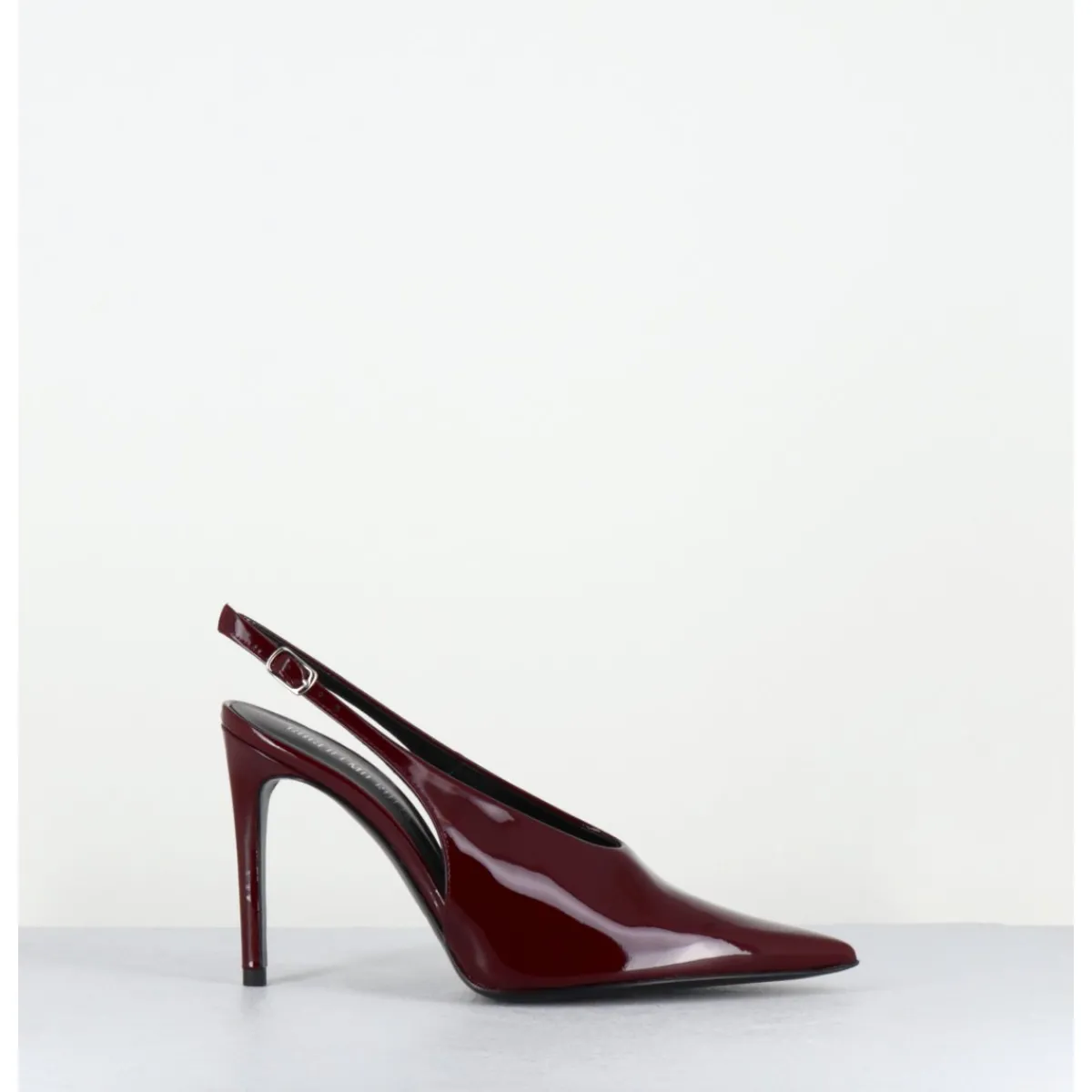 Chaussures^ROTTA Escarpins slingback talon haut en cuir vernis x - FEEL VERNICE BURGUNDY BORDEAU