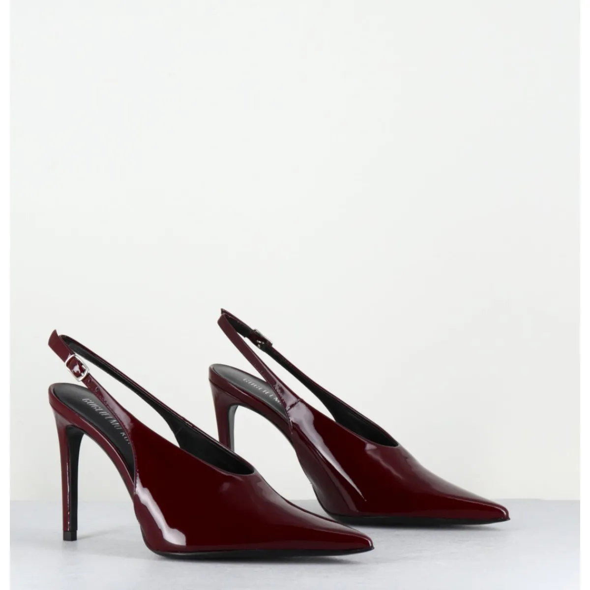 Chaussures^ROTTA Escarpins slingback talon haut en cuir vernis x - FEEL VERNICE BURGUNDY BORDEAU