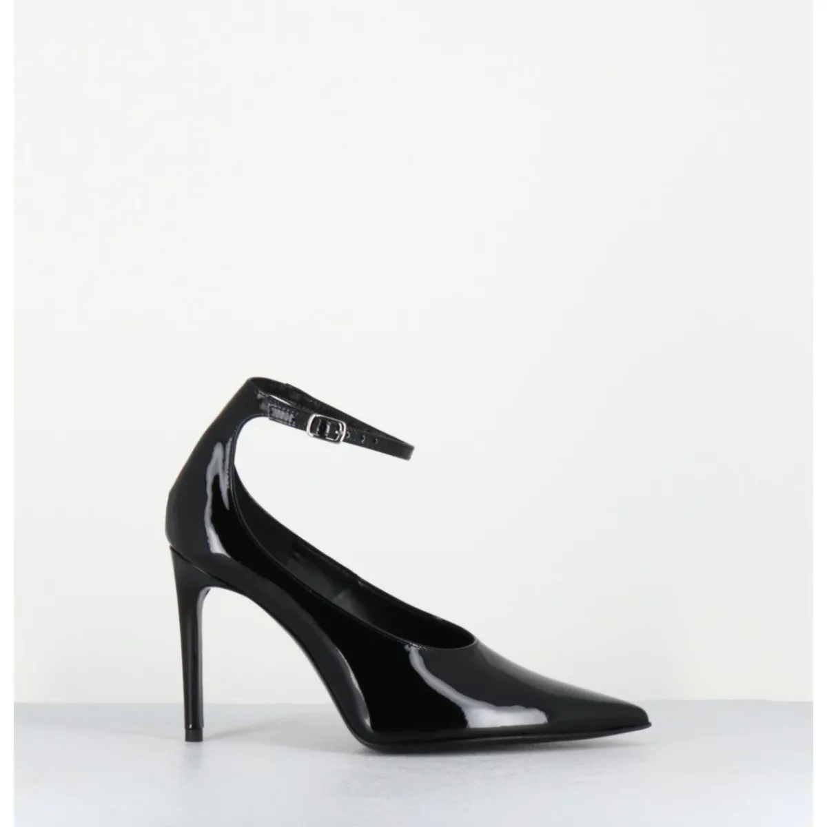 Chaussures^ROTTA Escarpins talon haut bride cheville en cuir vernis - FLOYDAH24 VERNICE BLACK NOIR
