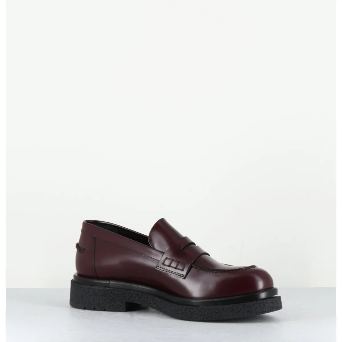 Mocassins | Chaussures^OA NON FASHION Mocassins en cuir glacé x semelle légère - AL100 ABRASIVATO BORDEAU