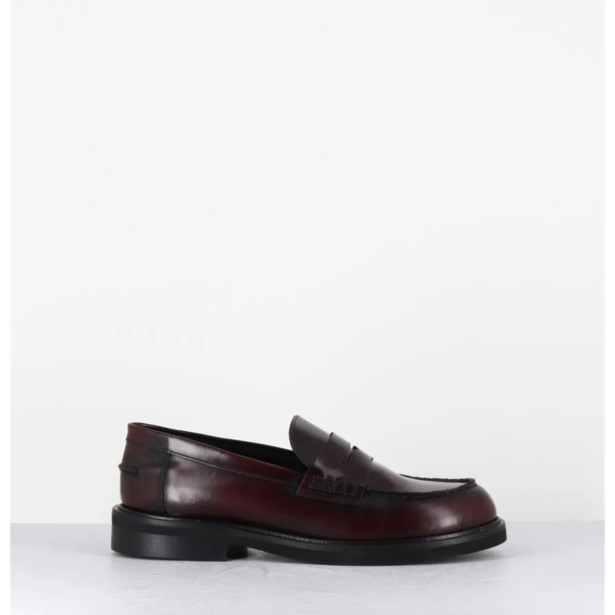 Mocassins | Chaussures^GARRICE LAB Mocassins plats à bout rond en cuir glacé x - CHINO ASPORT BORDO BORDEAU