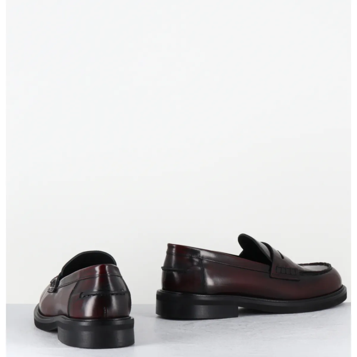 Mocassins | Chaussures^GARRICE LAB Mocassins plats à bout rond en cuir glacé x - CHINO ASPORT BORDO BORDEAU