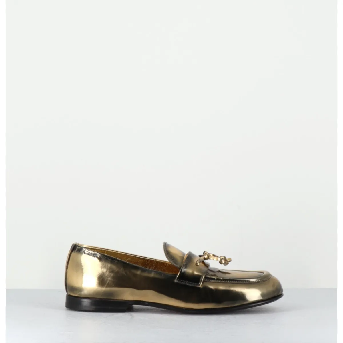 Mocassins | Chaussures^HOTTO Mocassins souple en cuir métallisé doré - 60264 CAPRA SUPER ORO DORE