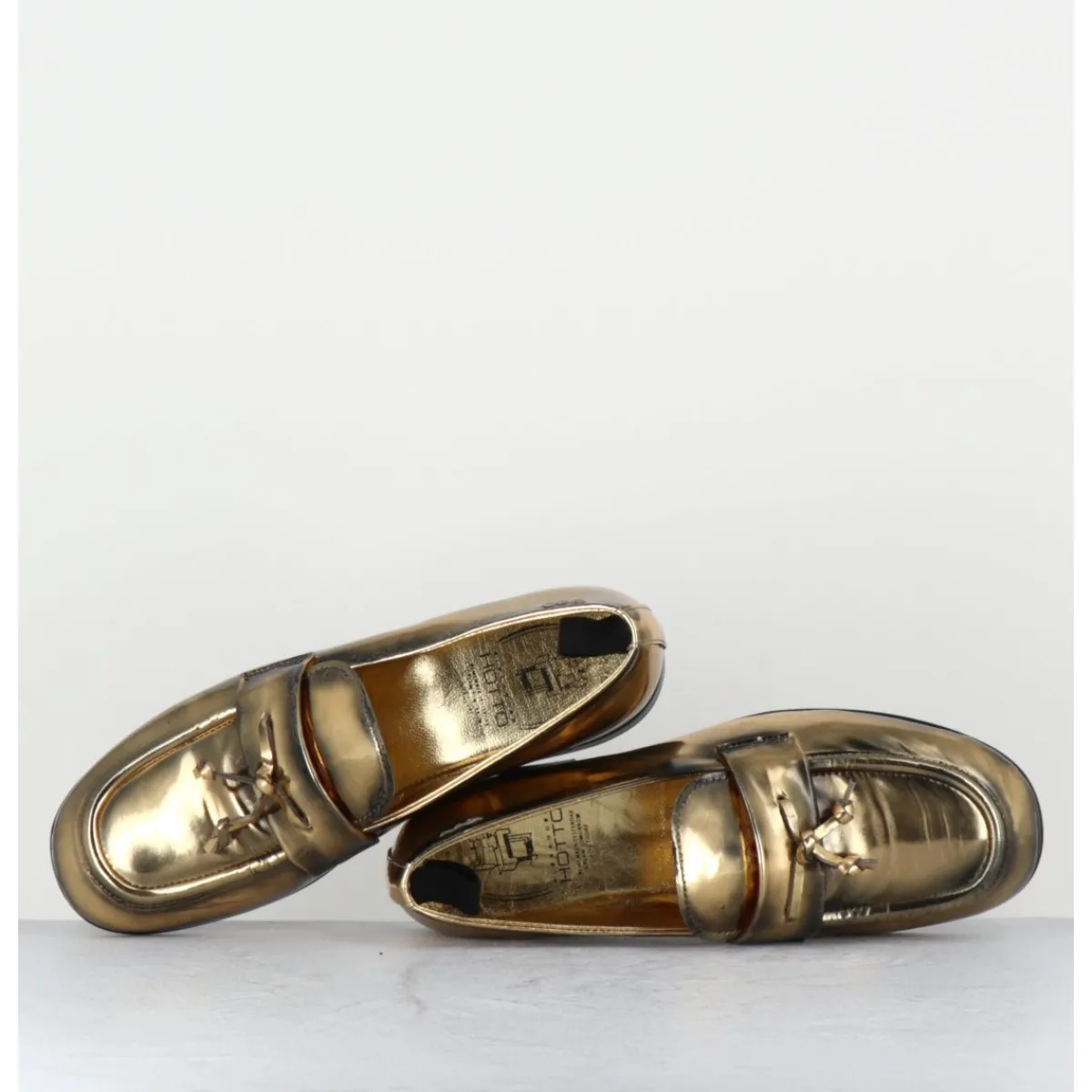 Mocassins | Chaussures^HOTTO Mocassins souple en cuir métallisé doré - 60264 CAPRA SUPER ORO DORE