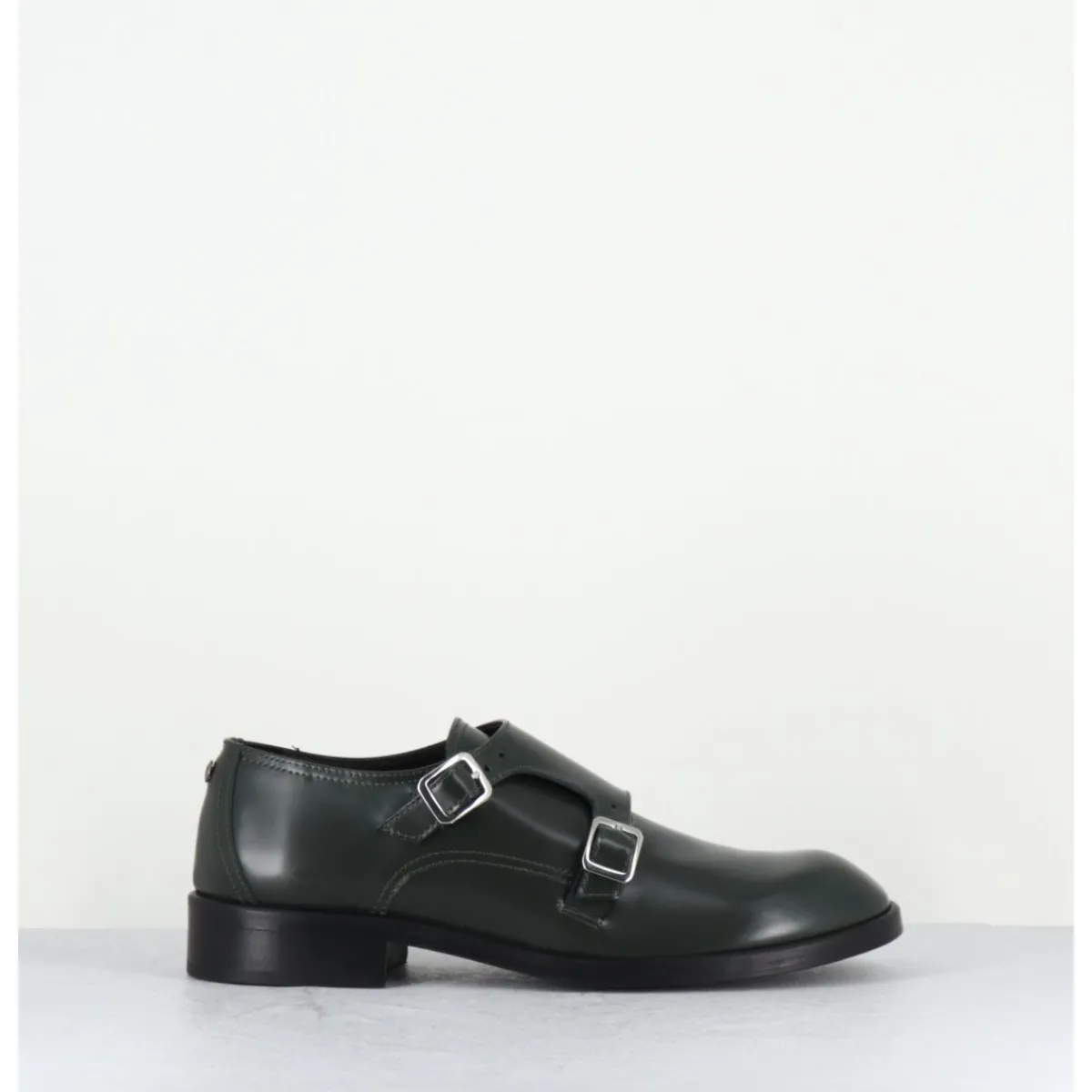Chaussures^OA NON FASHION Richelieu doubles boucles en cuir glacé - YUMA ABRA VERDE VERT