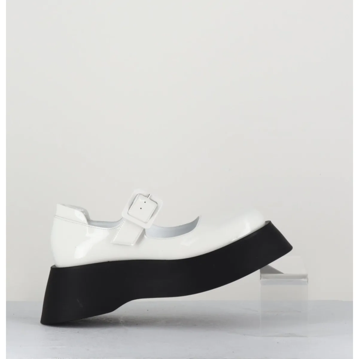 Chaussures | Plateformes^GARRICE LAB 90s babies à plateforme en cuir vernis - CORA VERNICE BIANCO BLANC