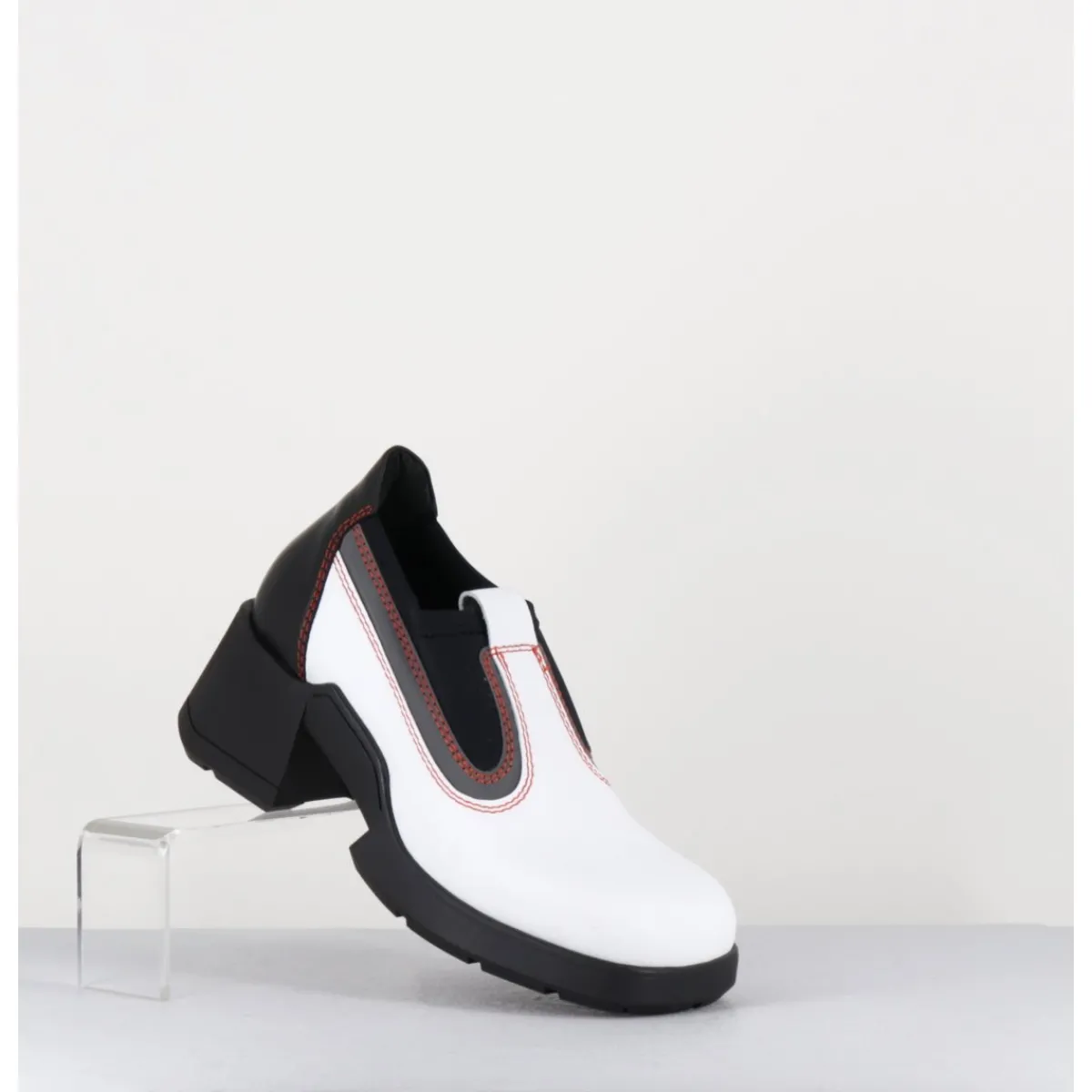 Boots | Chaussures^E8 BY MIISTA 90s futuristic shoes cuir & lycra - KUDA WHITE BOOTS BLANC