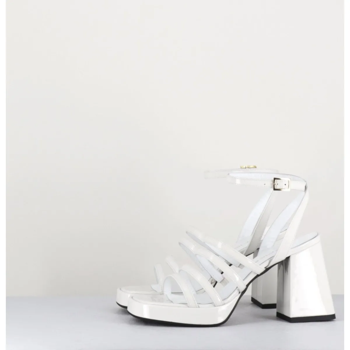 Plateformes^GARRICE LAB Sandales à plateforme multi-brides vernis - SUN VERNICE BIANCO BLANC
