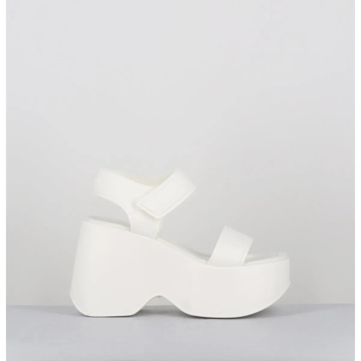 Plateformes^VIC MATIE Sandales compensées en cuir & gomme s - 1E1166D RUBBY OSSO BLANC
