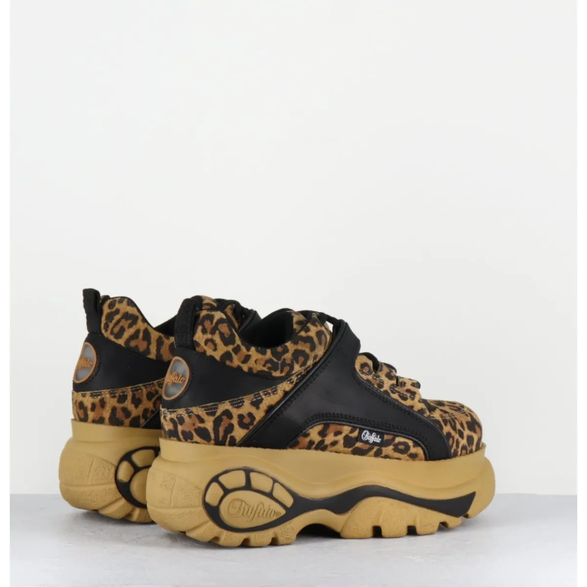 Sneakers^BUFFALO LONDON Sneakers cuir imprimé léopard à plateforme Buffalo Original - 1339 LEO BEIGE LEOPARD