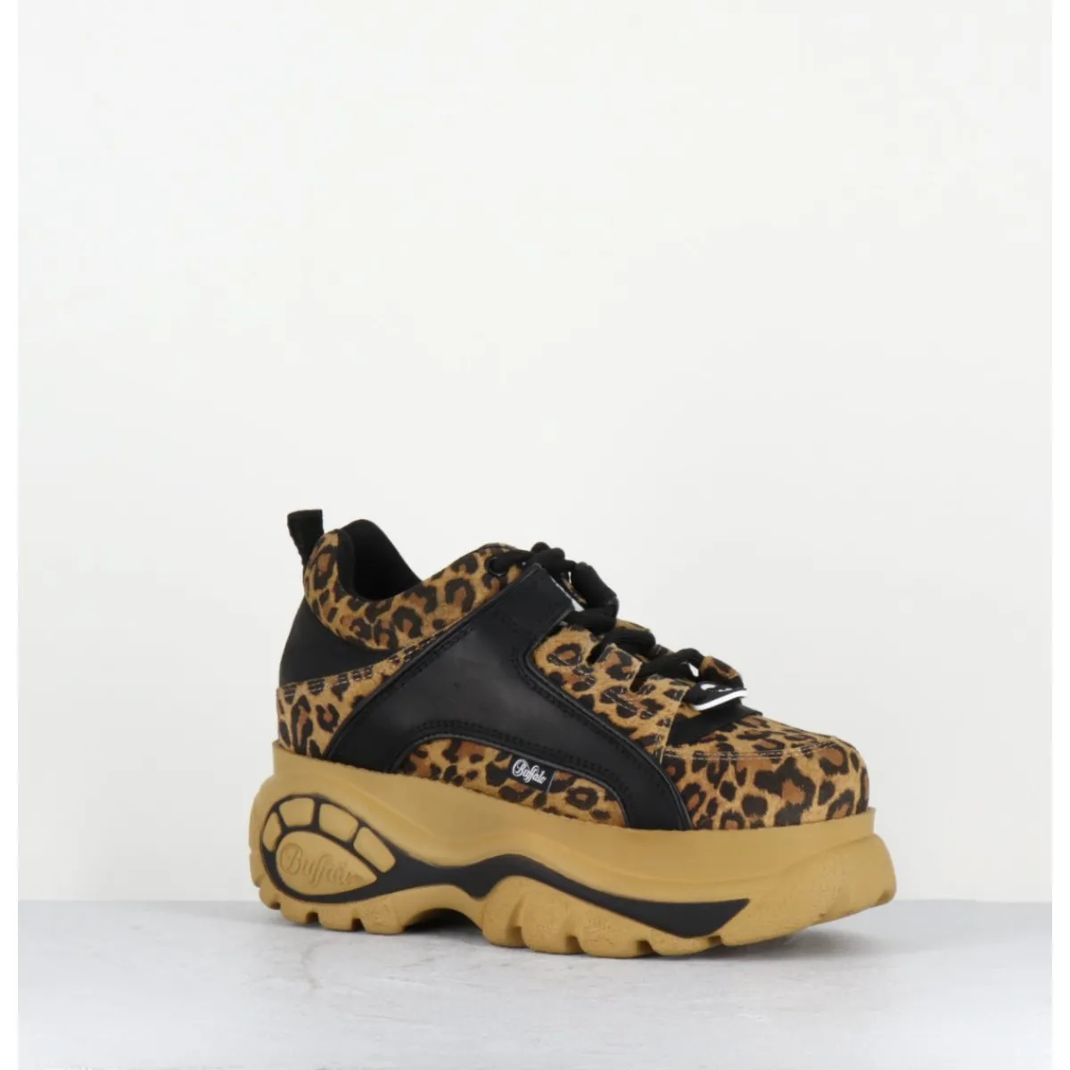Sneakers^BUFFALO LONDON Sneakers cuir imprimé léopard à plateforme Buffalo Original - 1339 LEO BEIGE LEOPARD