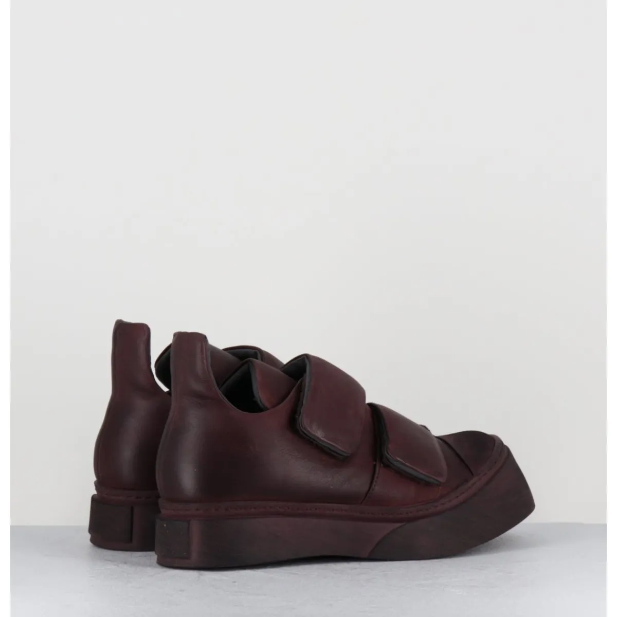 Chaussures | Sneakers^LOFINA Sneakers double scratch en cuir x usé -4181 GAS MELANZANA BORDEAU