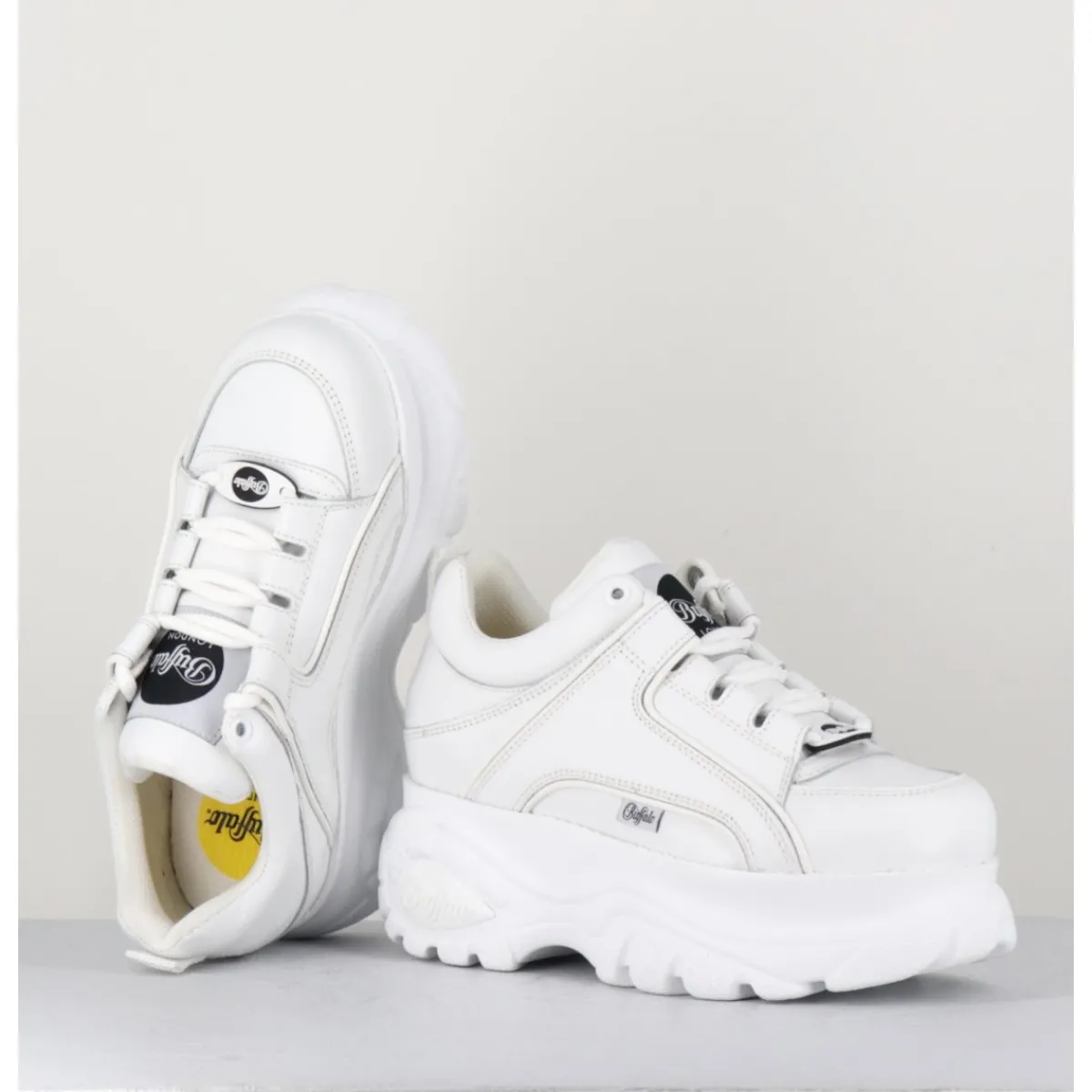 Sneakers^BUFFALO LONDON Sneakers en cuir lisse à plateforme Buffalo Original - 1339 WHITE BLANC