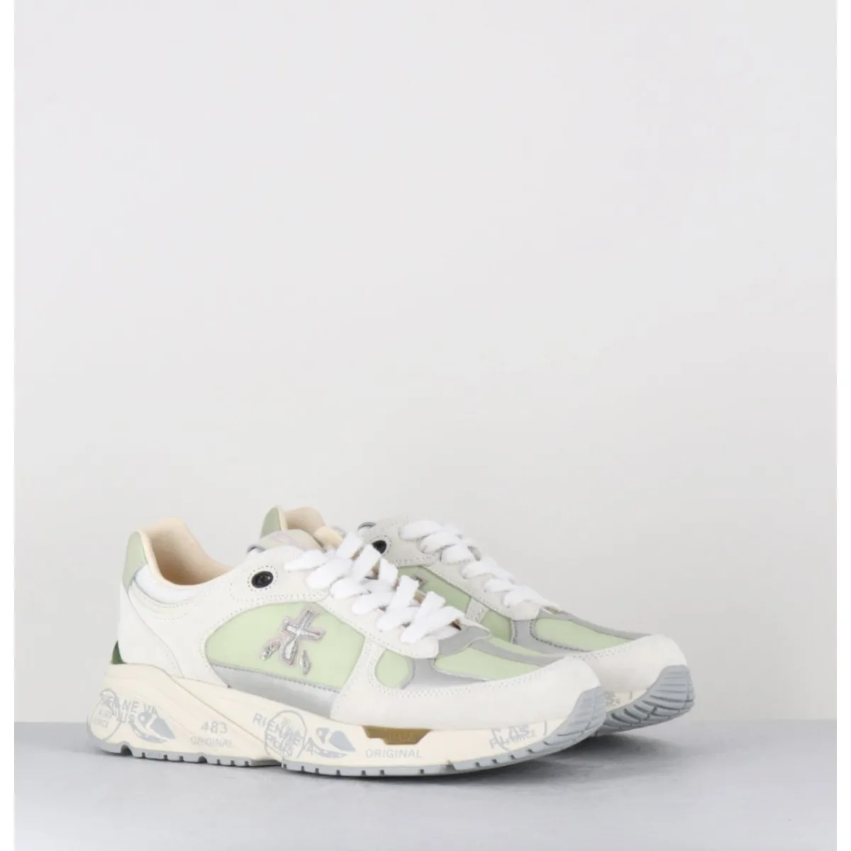 Sneakers^PREMIATA Sneakers 90s en cuir & toile e semelle épaisse -MASED 6674 VERT