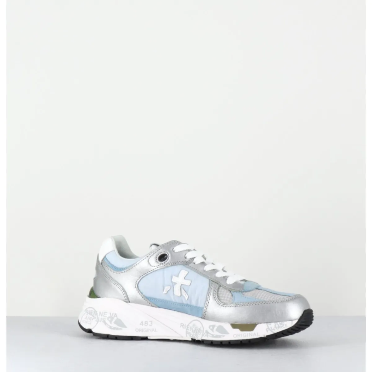 Sneakers^PREMIATA Sneakers 90s en toile & cuir et argent - MASED 6679 BLEU