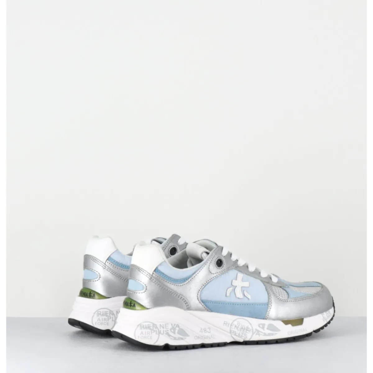 Sneakers^PREMIATA Sneakers 90s en toile & cuir et argent - MASED 6679 BLEU